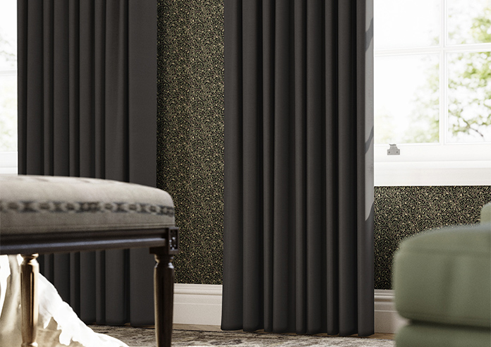 Akoya Faux Silk, Lustre Slate Grey - Made to Measure Curtains - Image 5